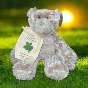 Demdaco Giving Bear Plush Shamrock I am Lucky to Know You Stuffed Animal Gift 9"